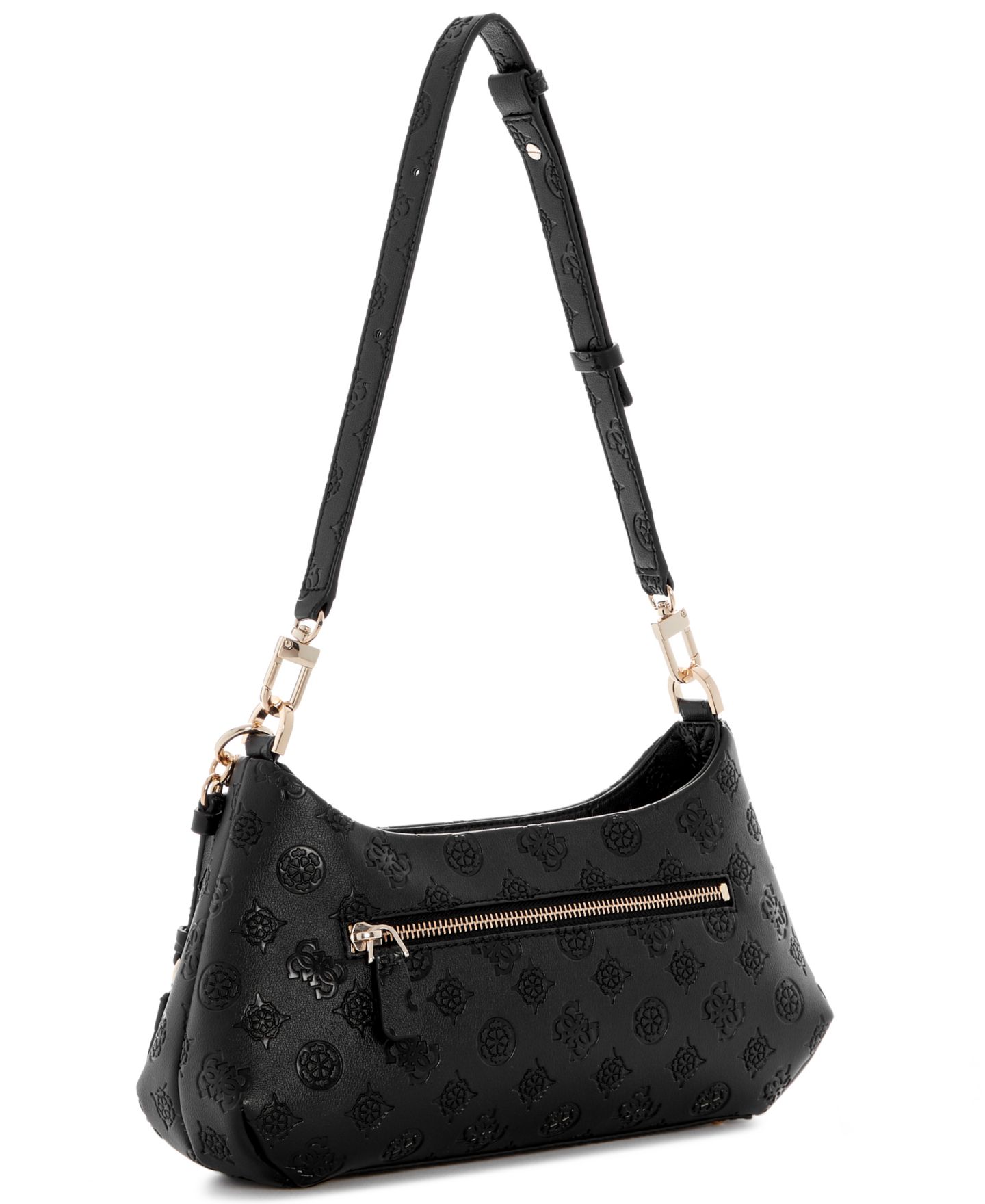 Женская сумка GUESS Carmella Medium Shoulder Handbag, цвет: Чёрный — фото 2