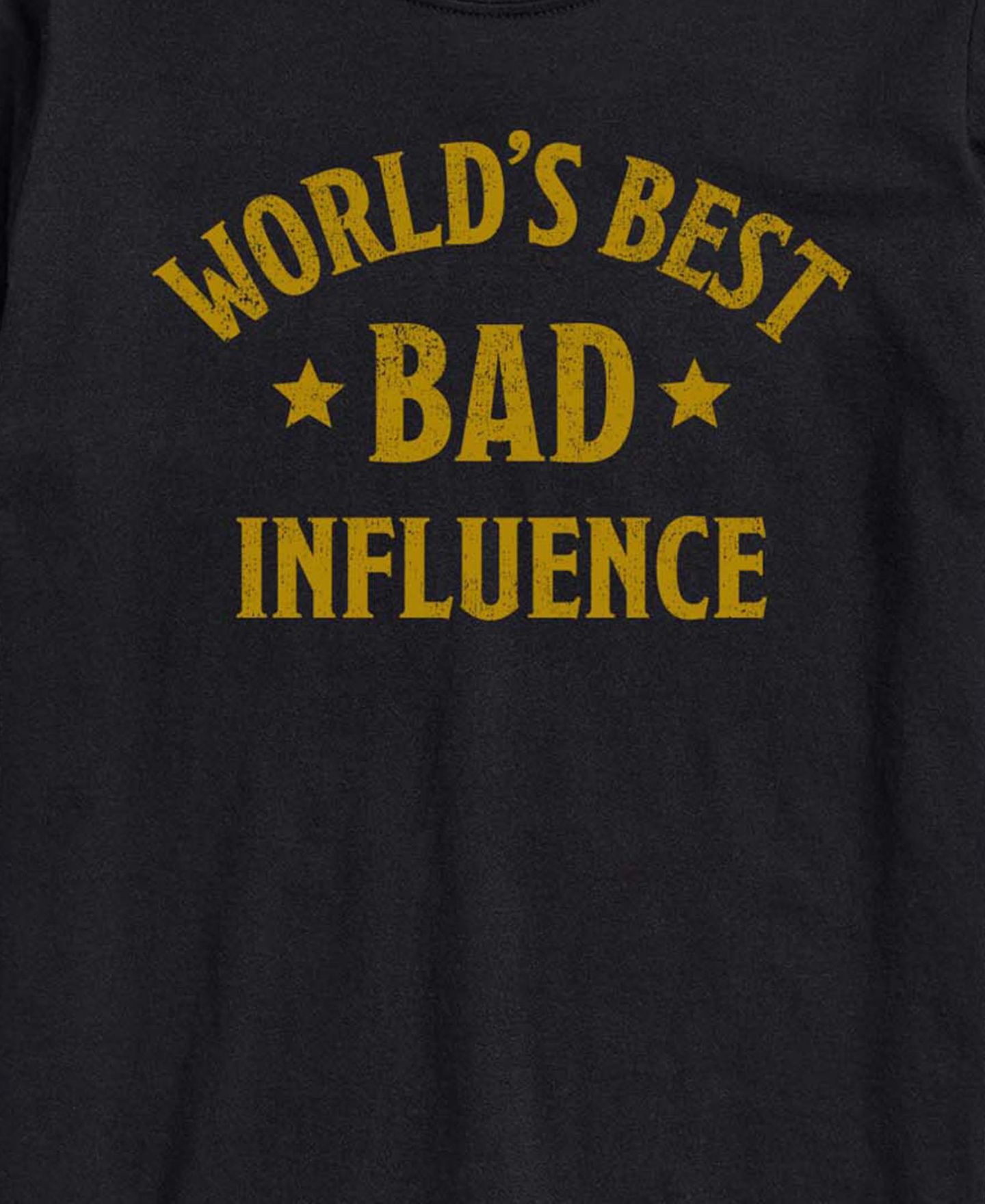 Мужская футболка AIRWAVES Worlds Best Bad Influence Short-Sleeve Graphic, цвет: Чёрный — фото 3