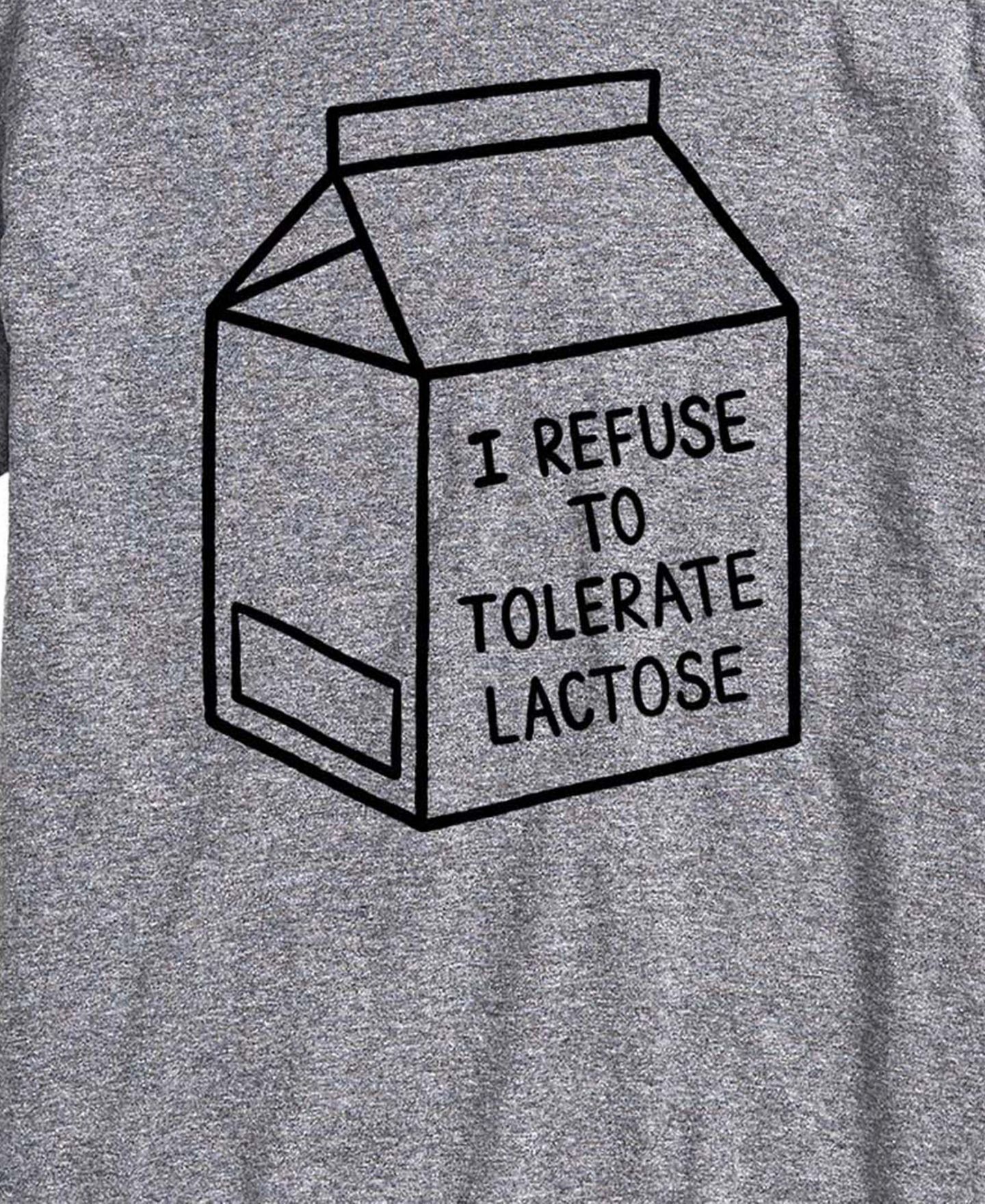 Мужская футболка AIRWAVES Refuse To Tolerate Lactose Short-Sleeve Graphic, цвет: Меланжевый — фото 3