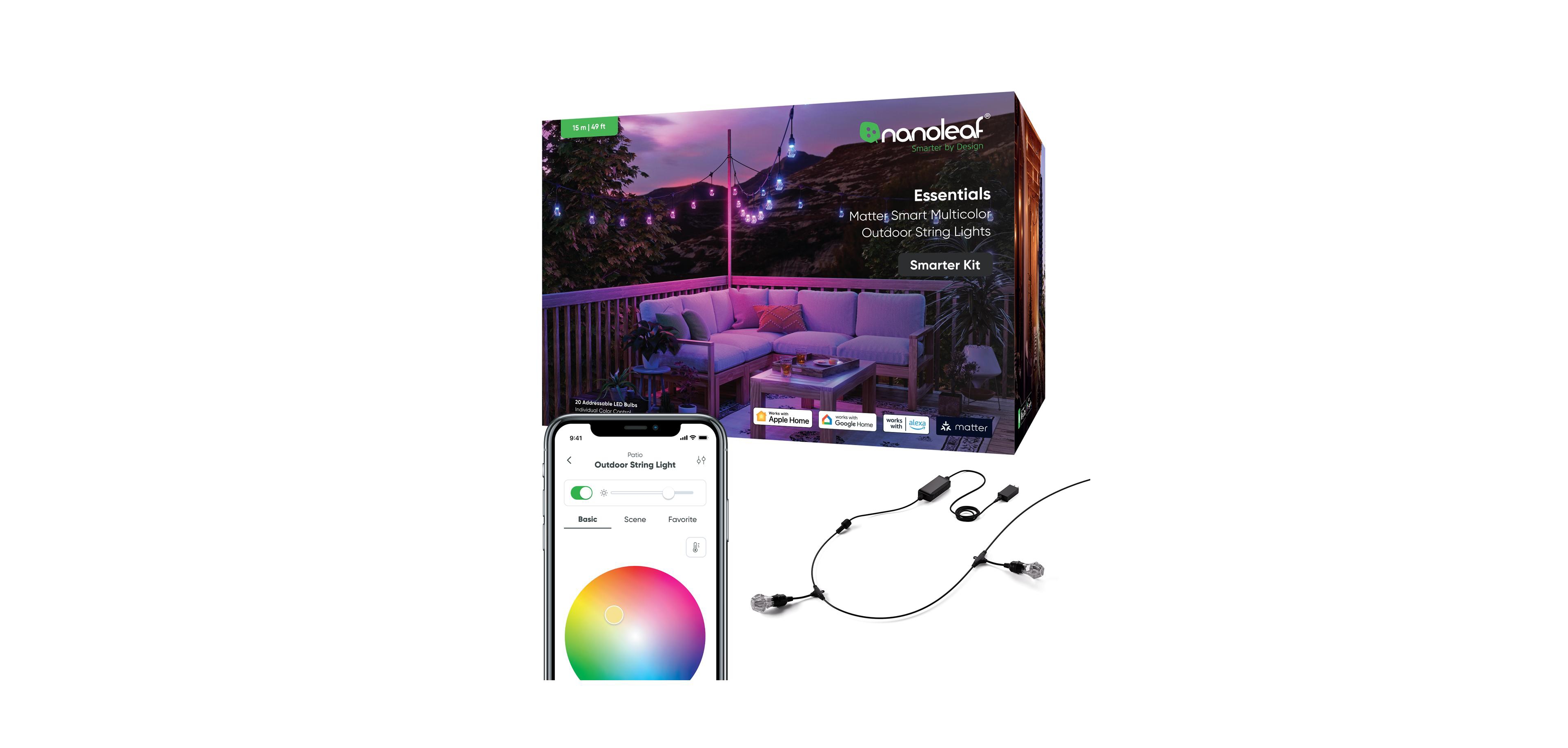 Nanoleaf Matter Smart Outdoor String Lights Smarter Kit