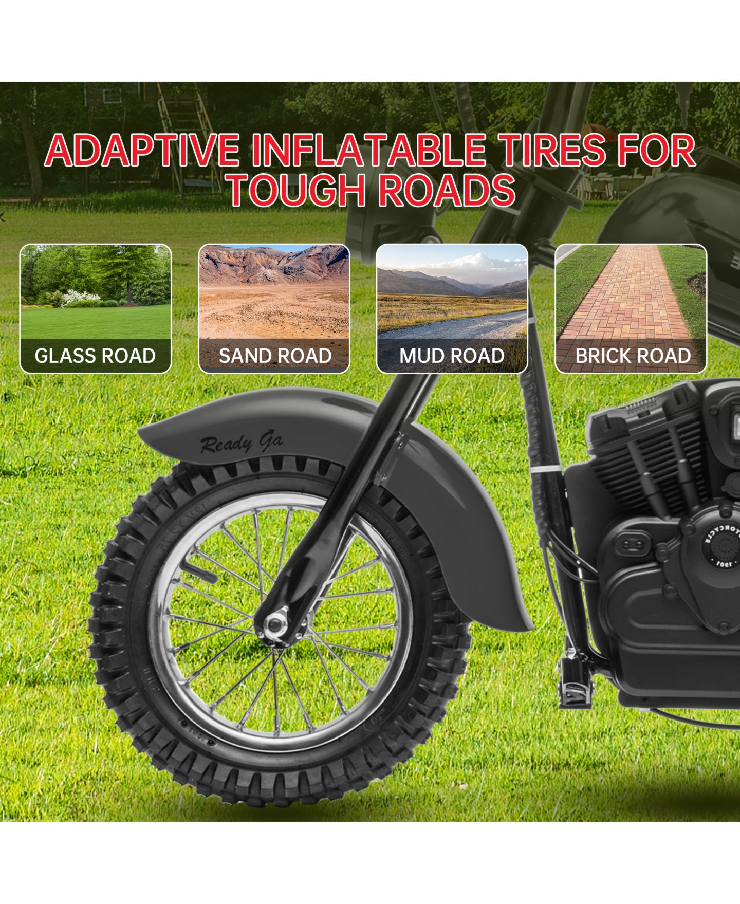 Детская игрушка homfan 24V 250W Electric Dirt Bike for Kids, 2-Speed Ride On Motorcycle, Up to 14 MPH, Leather Seat, Rear Brake, For Ages 8-12 — фото 5
