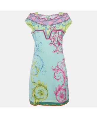 Women's Collection Multicolor Crepe Barocco Print Mini Dress