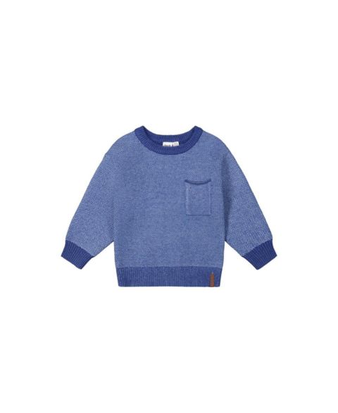 Свитер Deux par Deux Knit для мальчиков-малышей, цвет: Синий вязаный