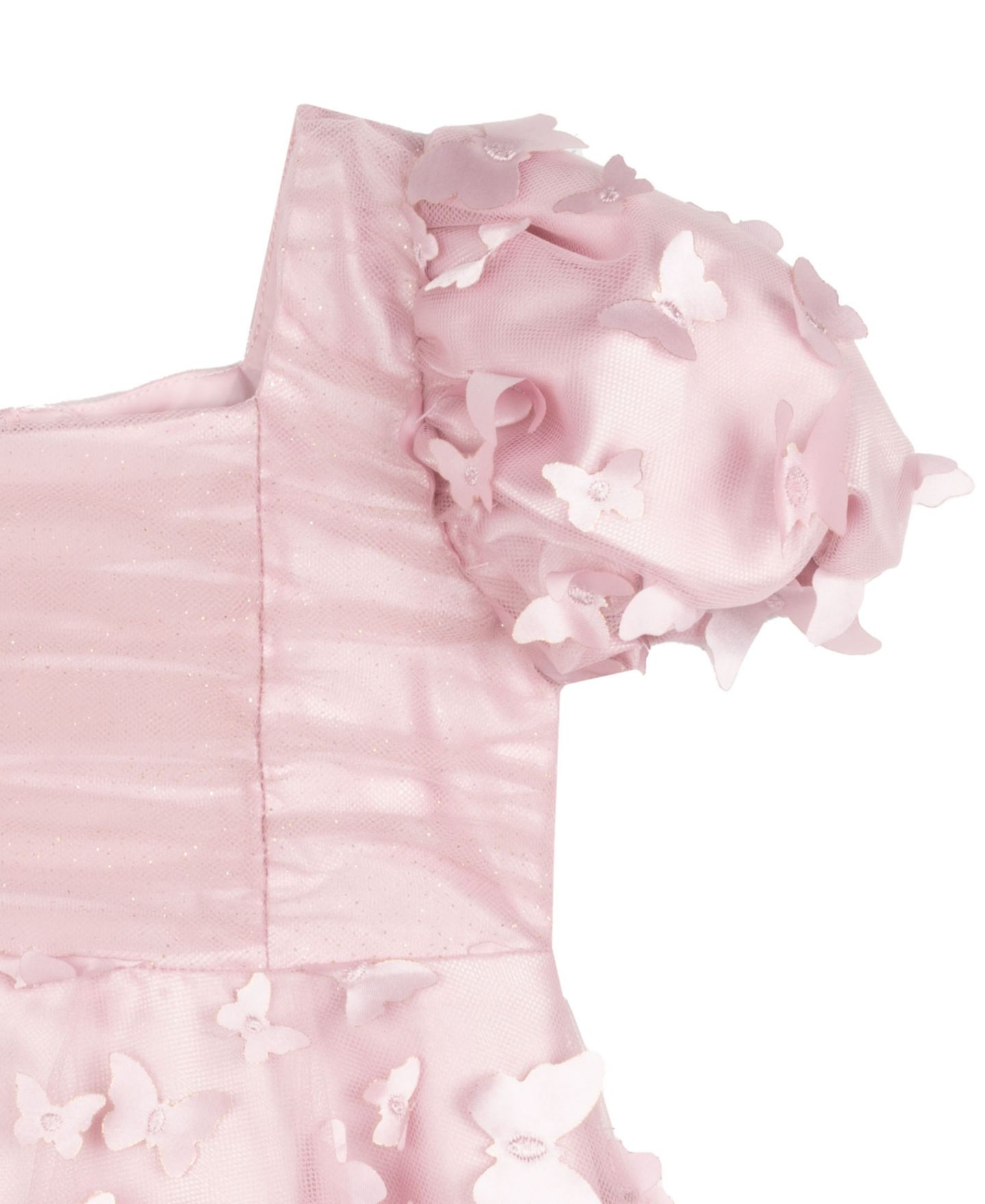Платье Rare Editions 3D Butterfly Mesh Skirt Dress для девочек, цвет: Розовато-лиловый — фото 6