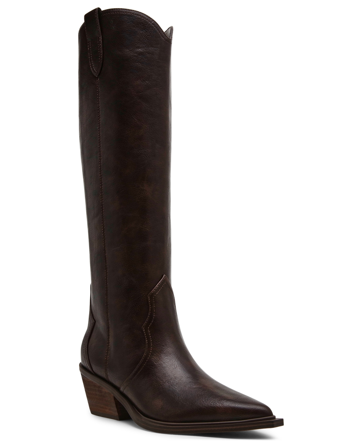 Dv Dolce Vita Women's Greva Tall Pull-On Cowboy Western Boots - Brown Smooth