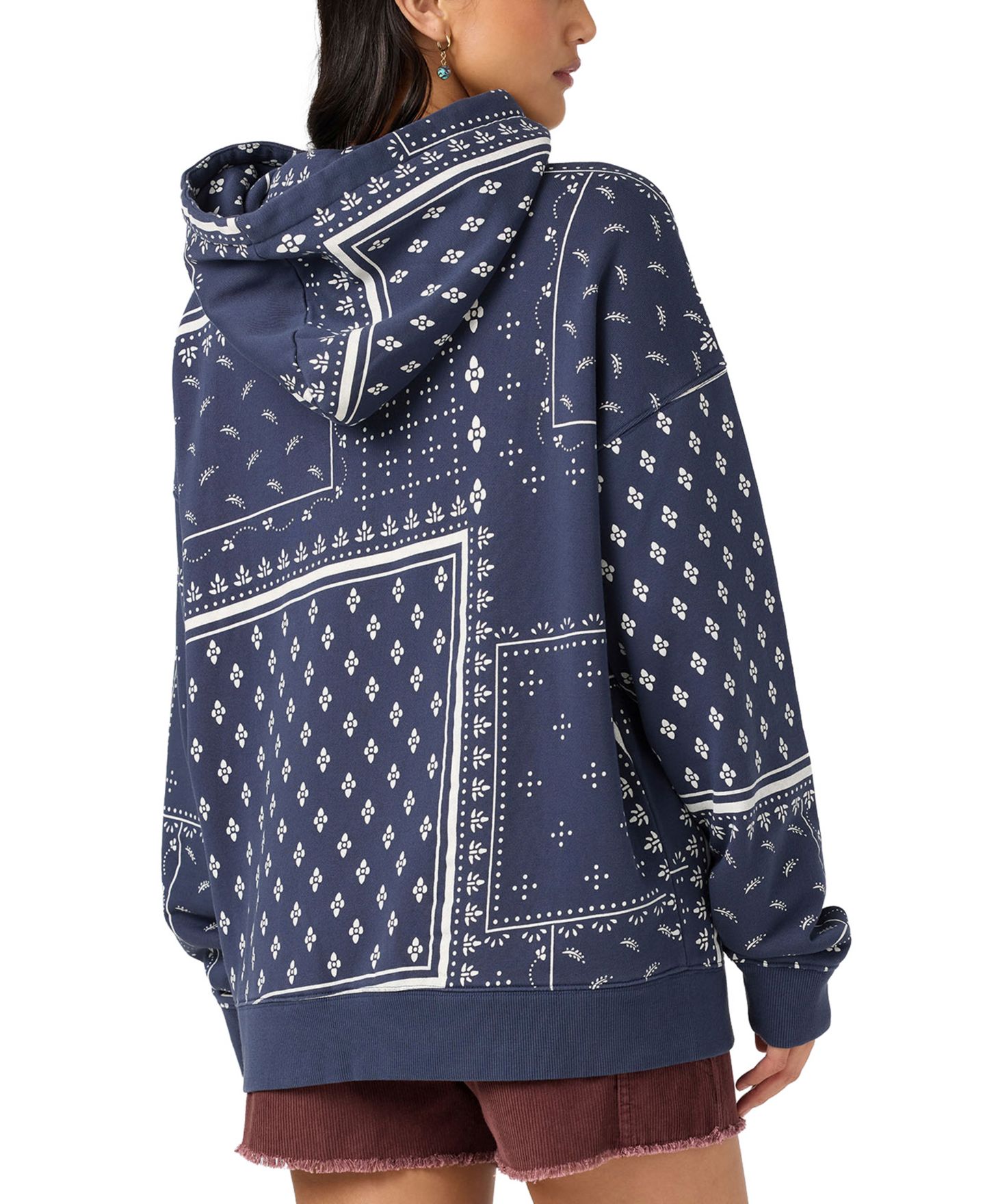 Женское худи O'Neill OG Vintage Bandana Printed, цвет: Тёмно-синий — фото 5