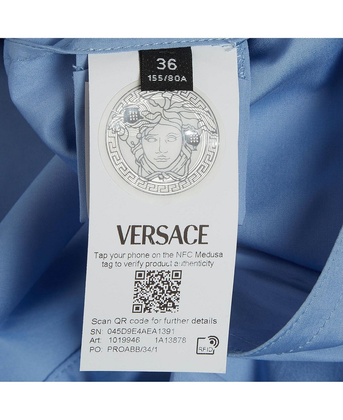 Pre-Owned Versace Women's Cotton Pleated Sleeveless Dress view 4 — MAYCSS fashion products