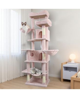 68Inch Multi-Level Cat Tree with Hammocks Cave and Scratching Posts