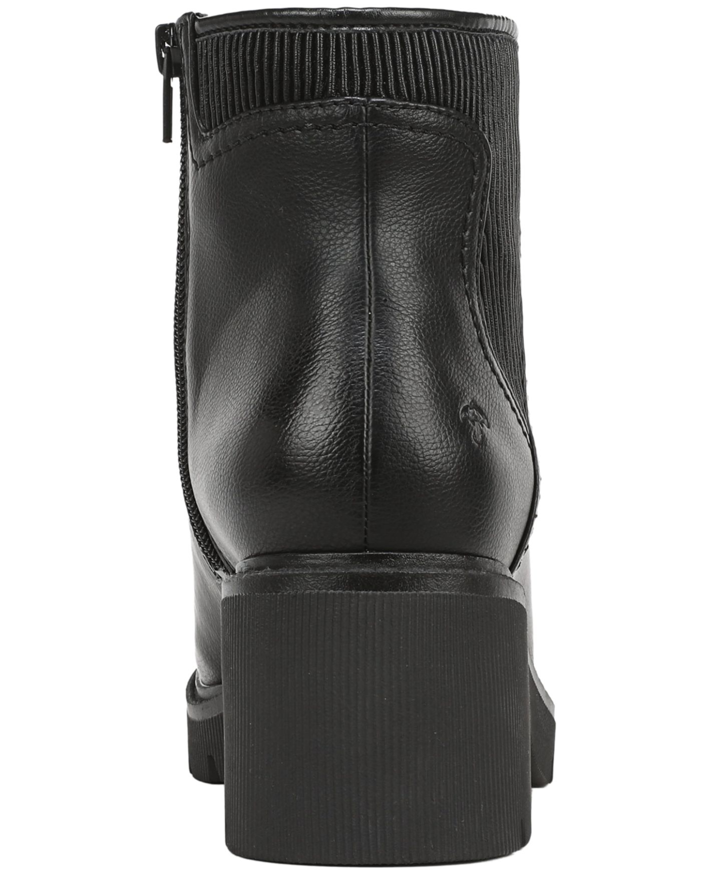 Женские ботинки Naturalizer Janet Round Toe Zipper Booties, цвет: Чёрная искусственная кожа — фото 3