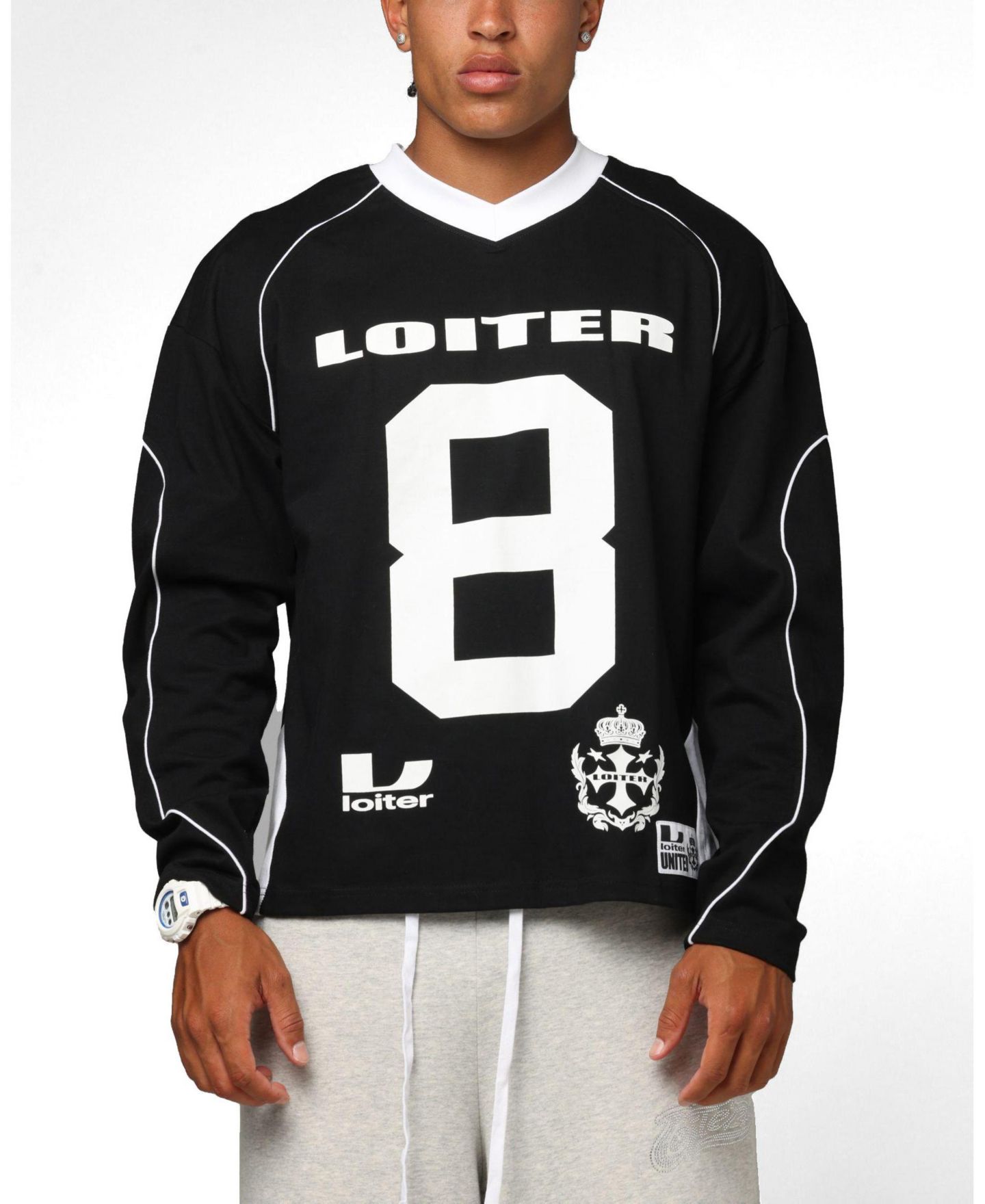 Мужская футболка Loiter World Cup Long Sleeve, цвет: Чёрный — фото 1