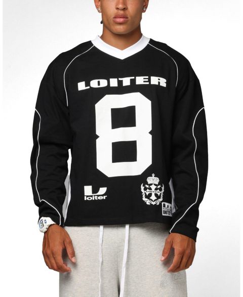 Мужская футболка Loiter World Cup Long Sleeve, цвет: Чёрный