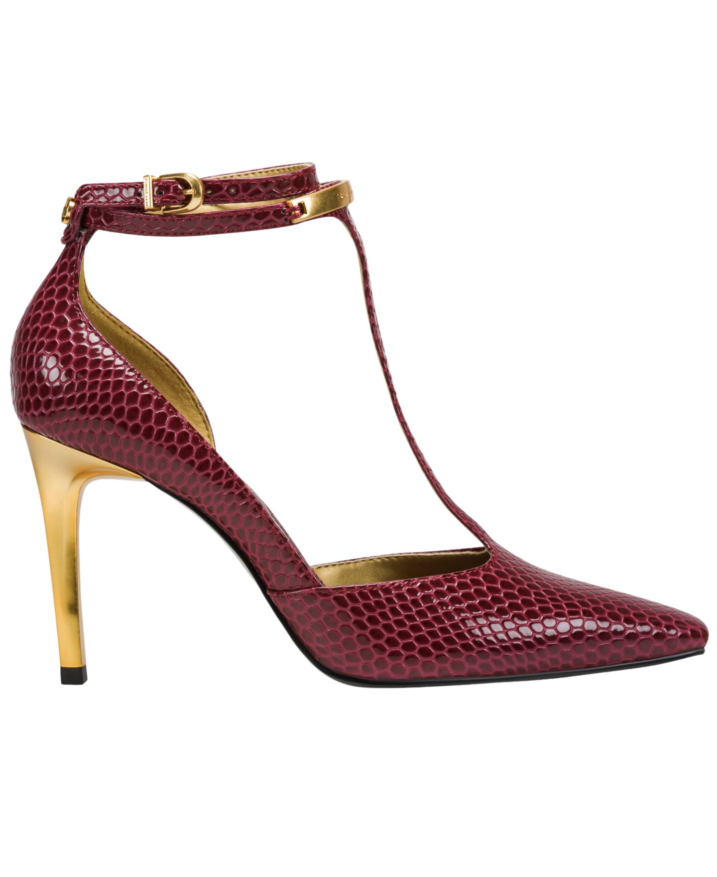 Женские туфли Donna Karan New York Samuel T-Strap Pumps, цвет: Чёрный вишнёвый — фото 2