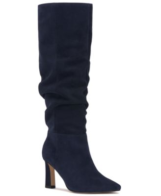 womens navy blue dress boots offering stability on different