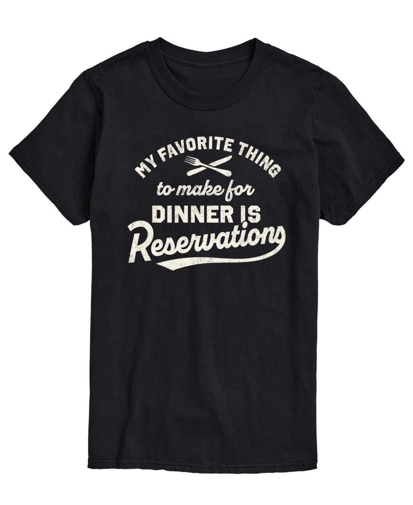 Мужская футболка AIRWAVES My Favorite Thing Reservations Short-Sleeve Graphic, цвет: Чёрный — фото 1