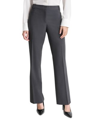 Petite High-Rise Straight-Leg Pants