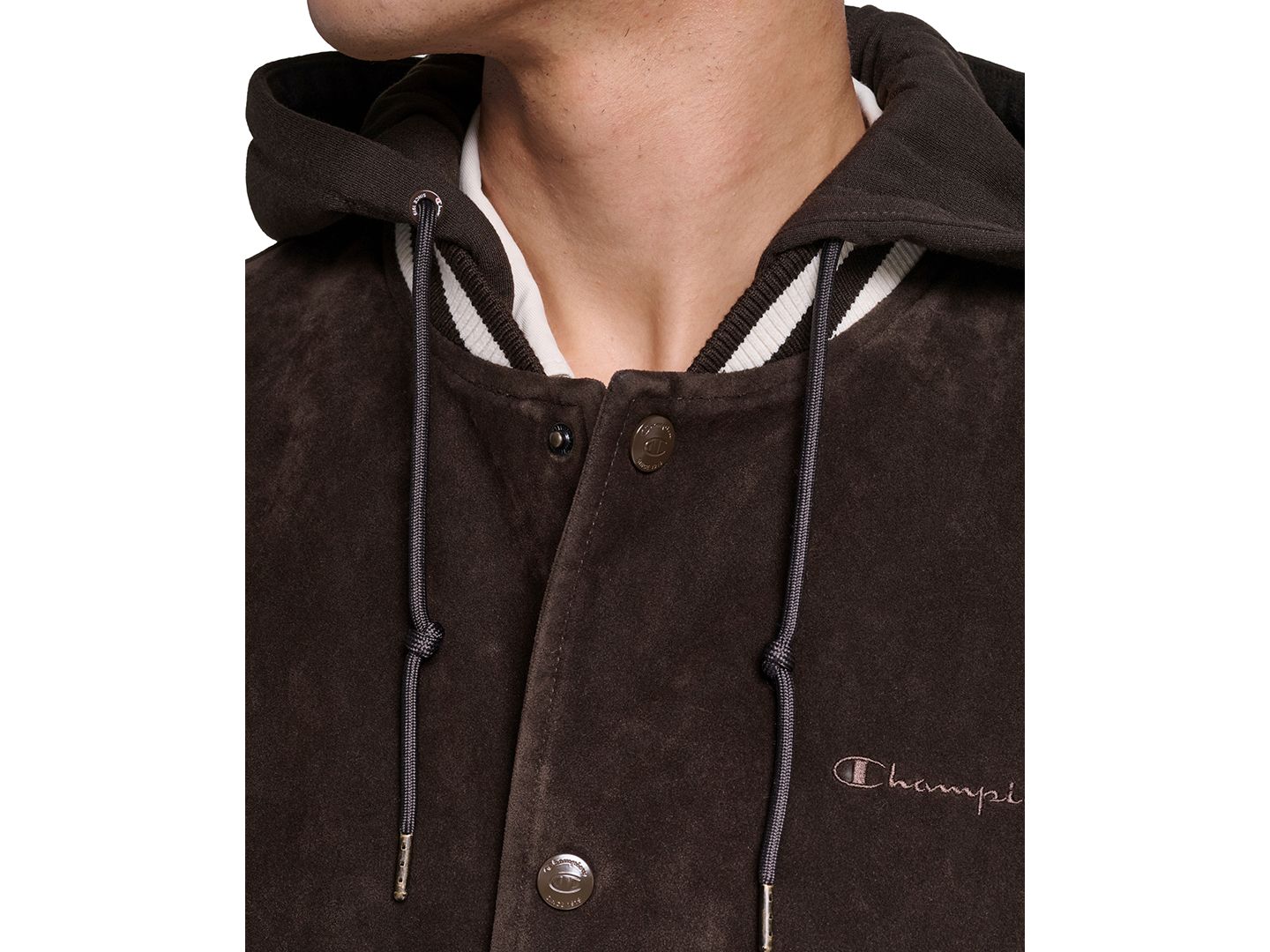 Мужская куртка Champion Varsity Faux Suede Leather, цвет: Коричневый — фото 4