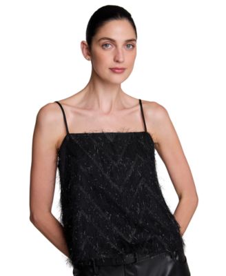 Women's Textured Chevron Crop Camisole