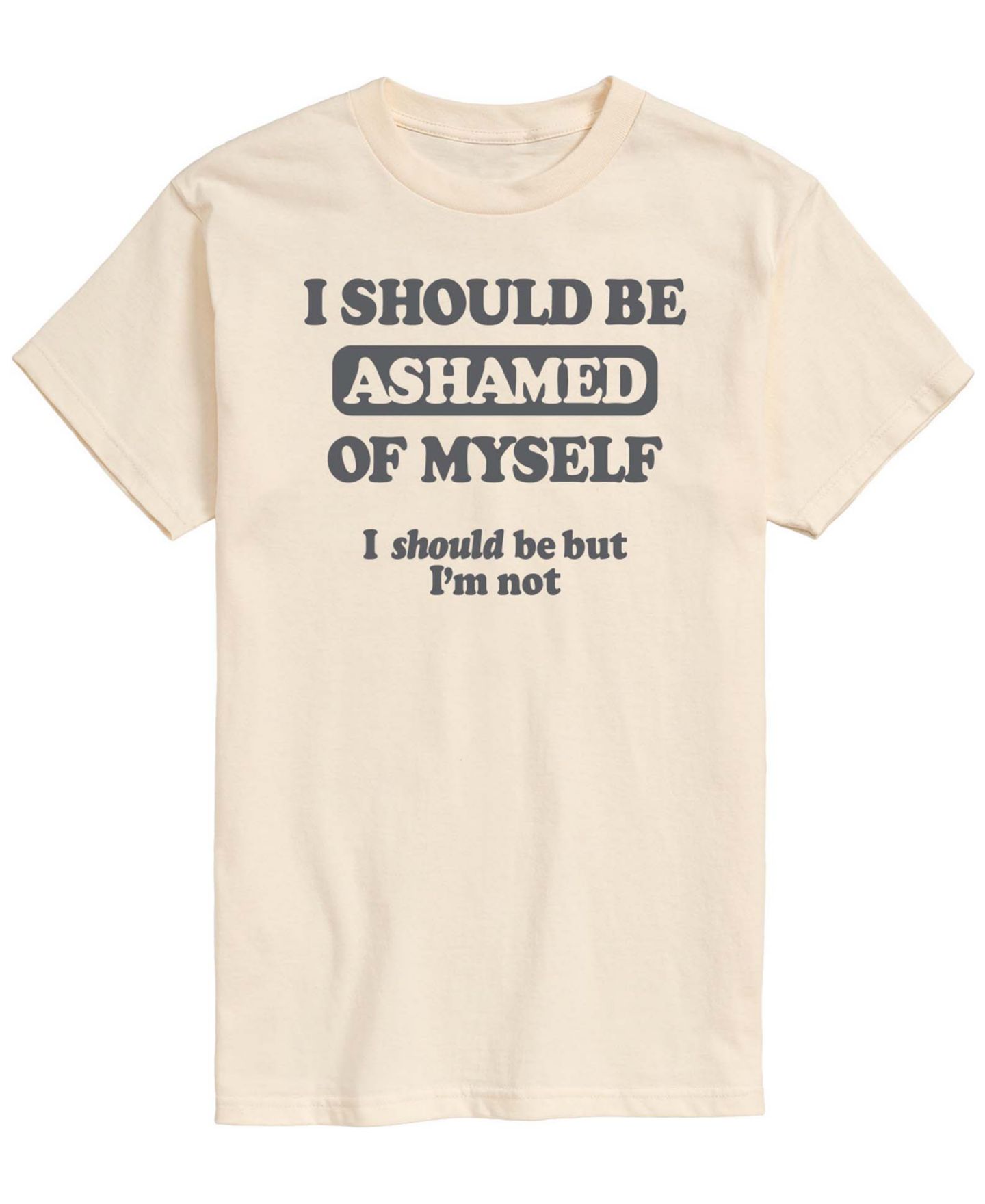Мужская футболка AIRWAVES Should Be Ashamed Short-Sleeve Graphic, цвет: Кремовый — фото 1
