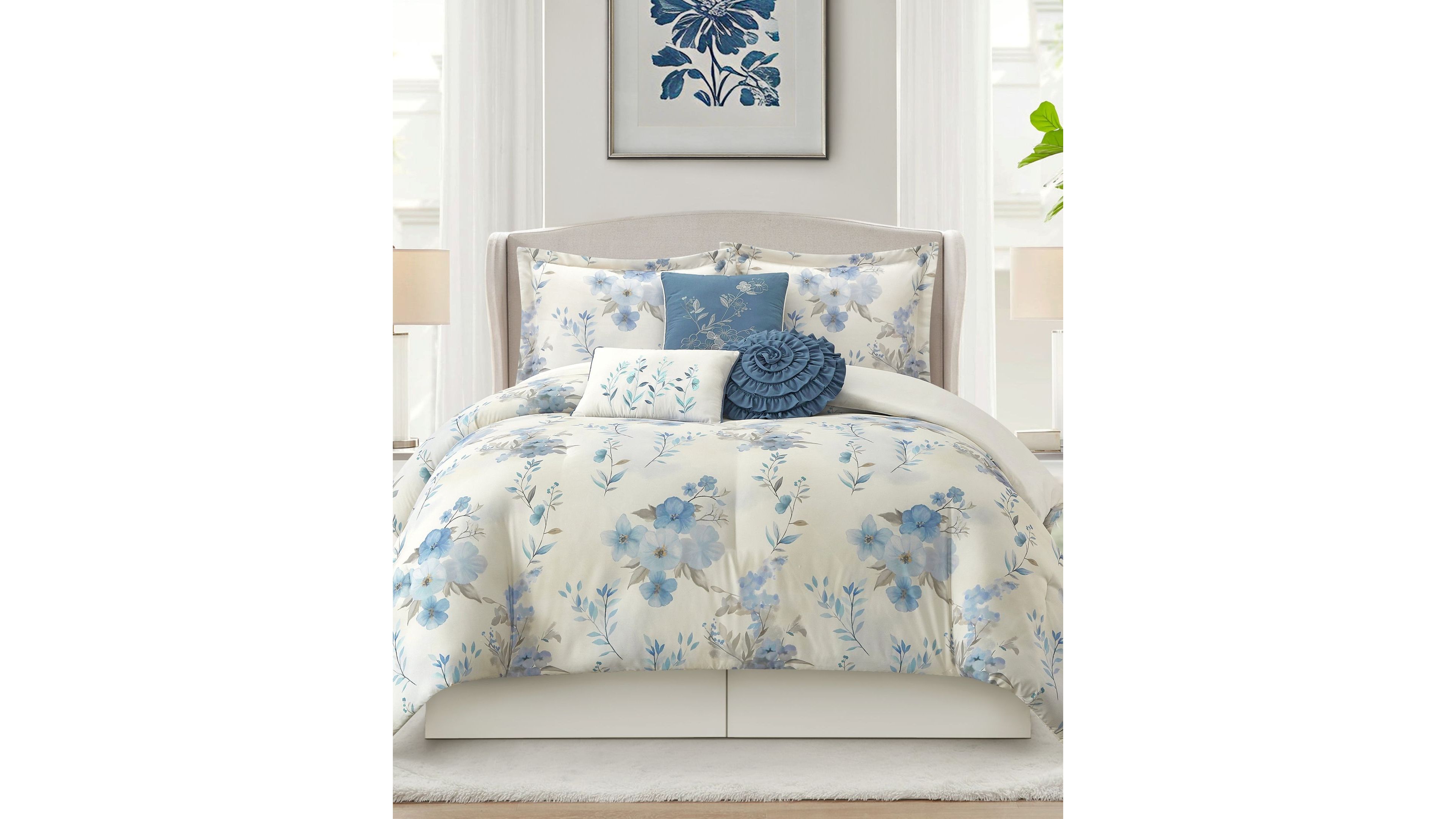 Stratford Park Karly Floral 7-Piece Comforter Set, California King