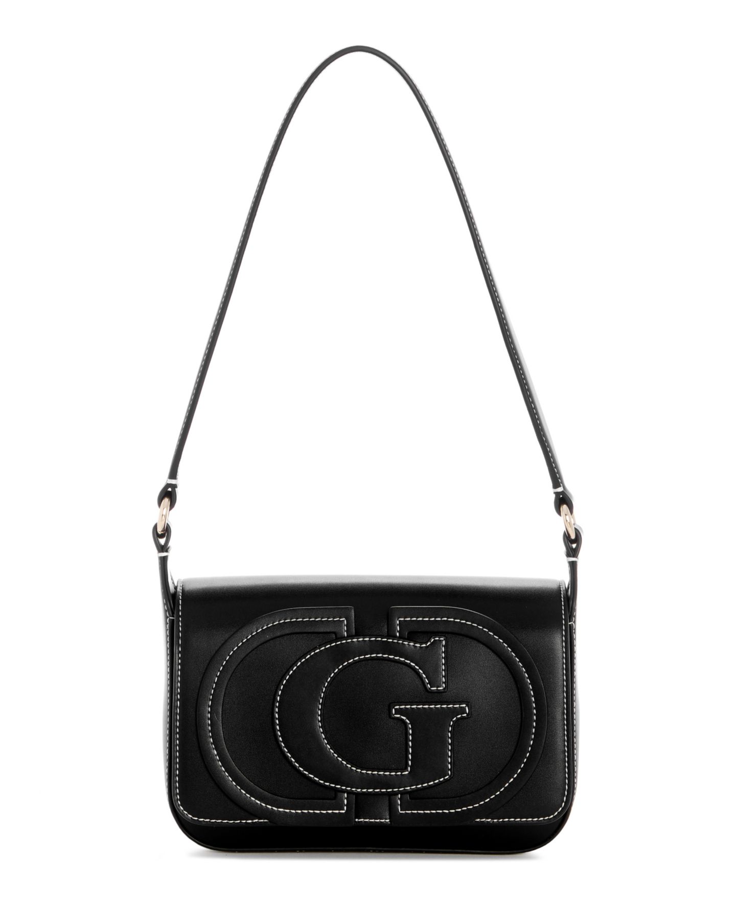 Женская сумка GUESS Ruby Small Flap Shoulder Handbag, цвет: Чёрный — фото 1