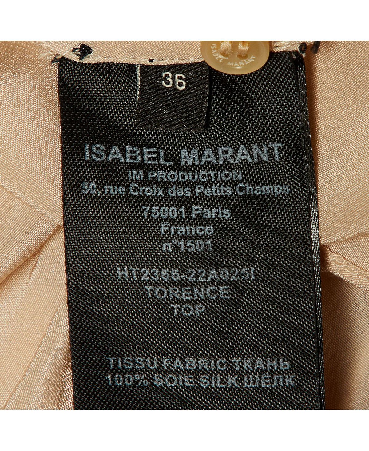 Pre-Owned Isabel Marant Women's Asymmetrical Ruched Silk Top view 6 — MAYCSS fashion products