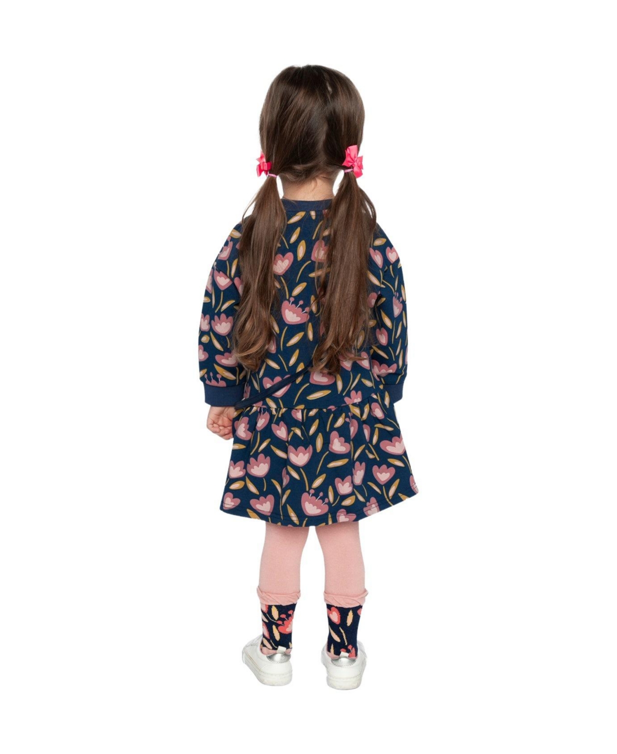 Deux par Toddler Girls 2T - 5T French Terry Dress Tulip Print