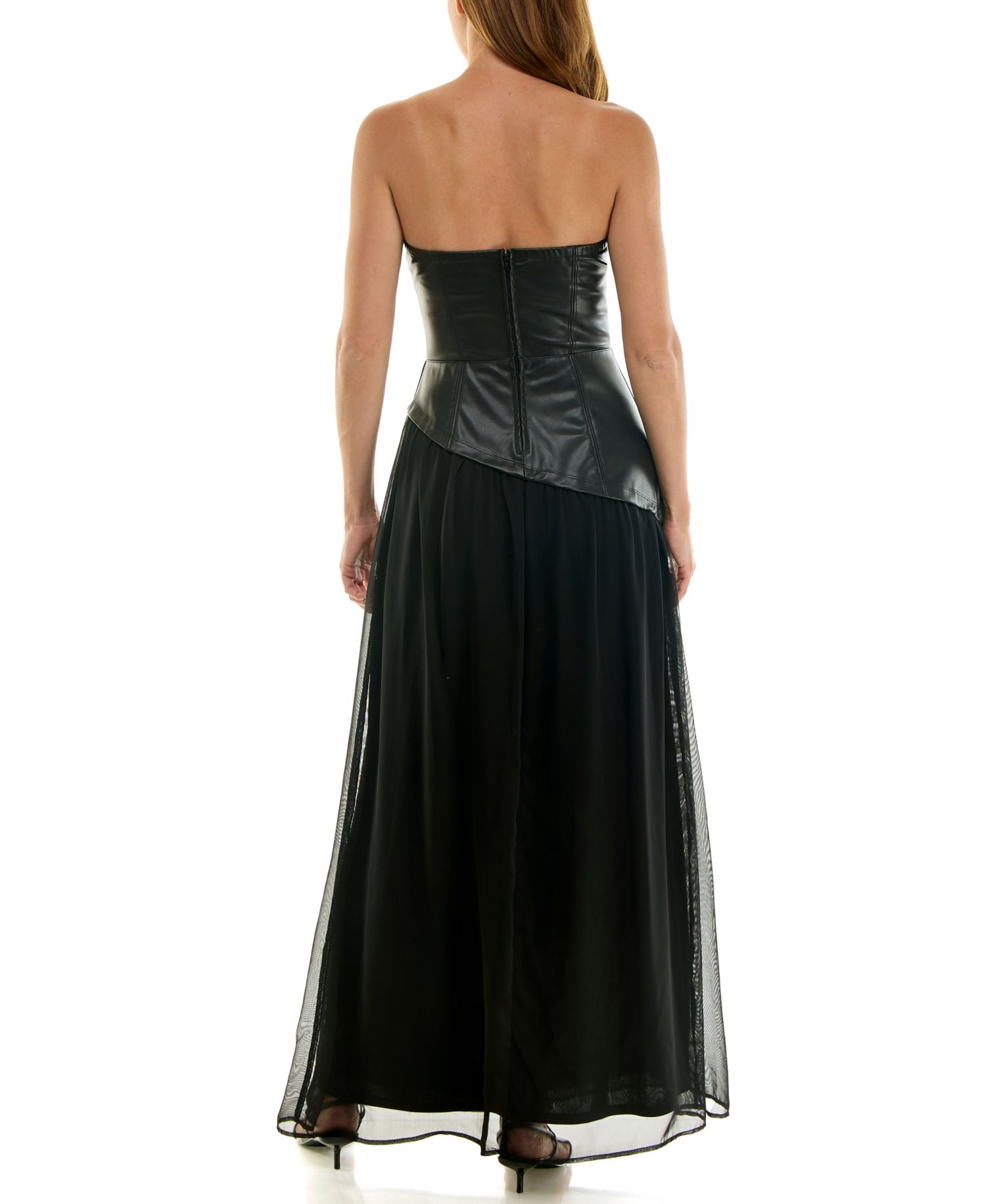 Juniors' Sweetheart Neck Midi Dress