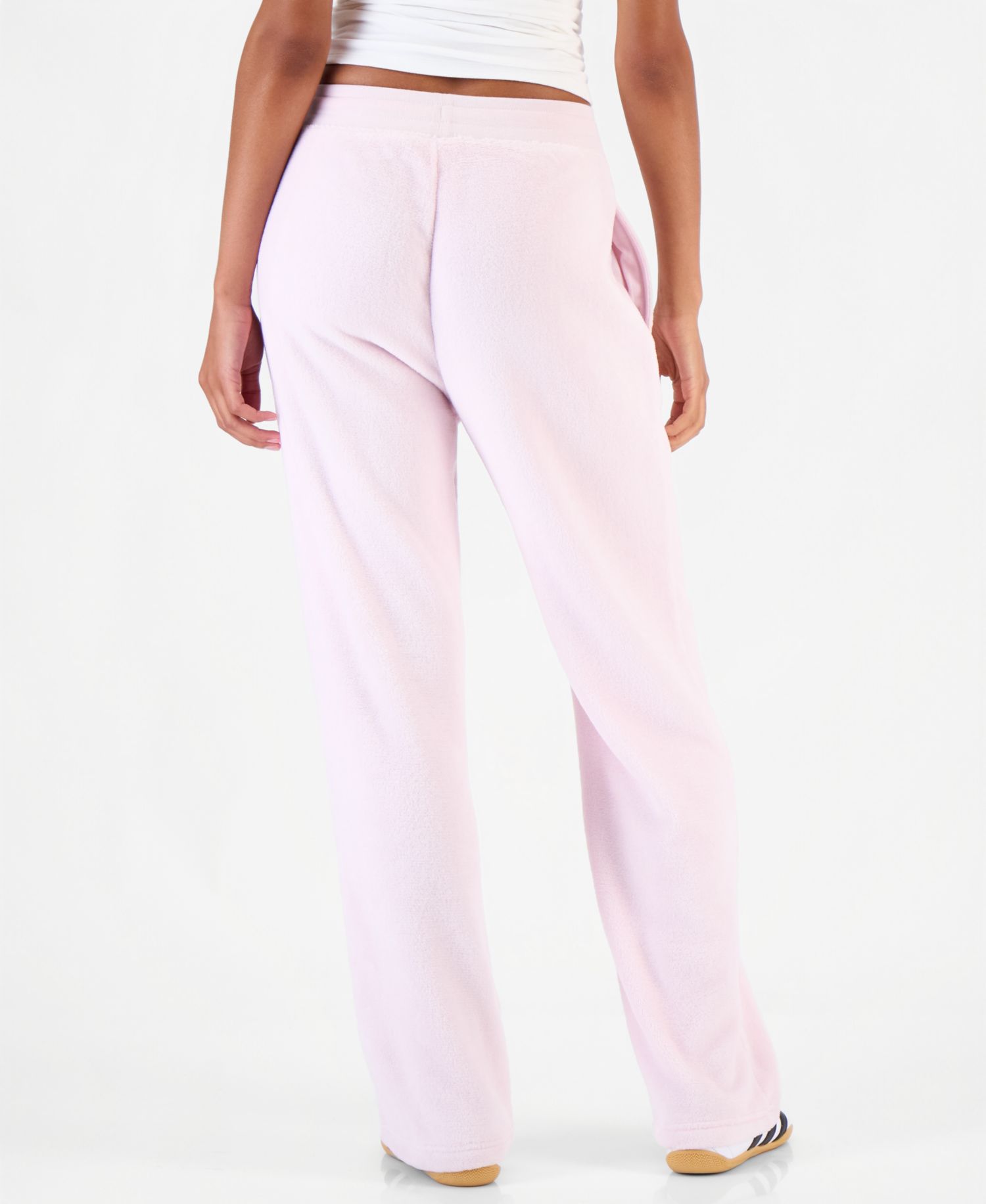 Juniors' HK Woobie Fleece Wide-Leg Pants