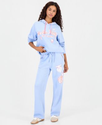 Juniors' HK And Friends Wide-Leg Drawstring Sweatpants