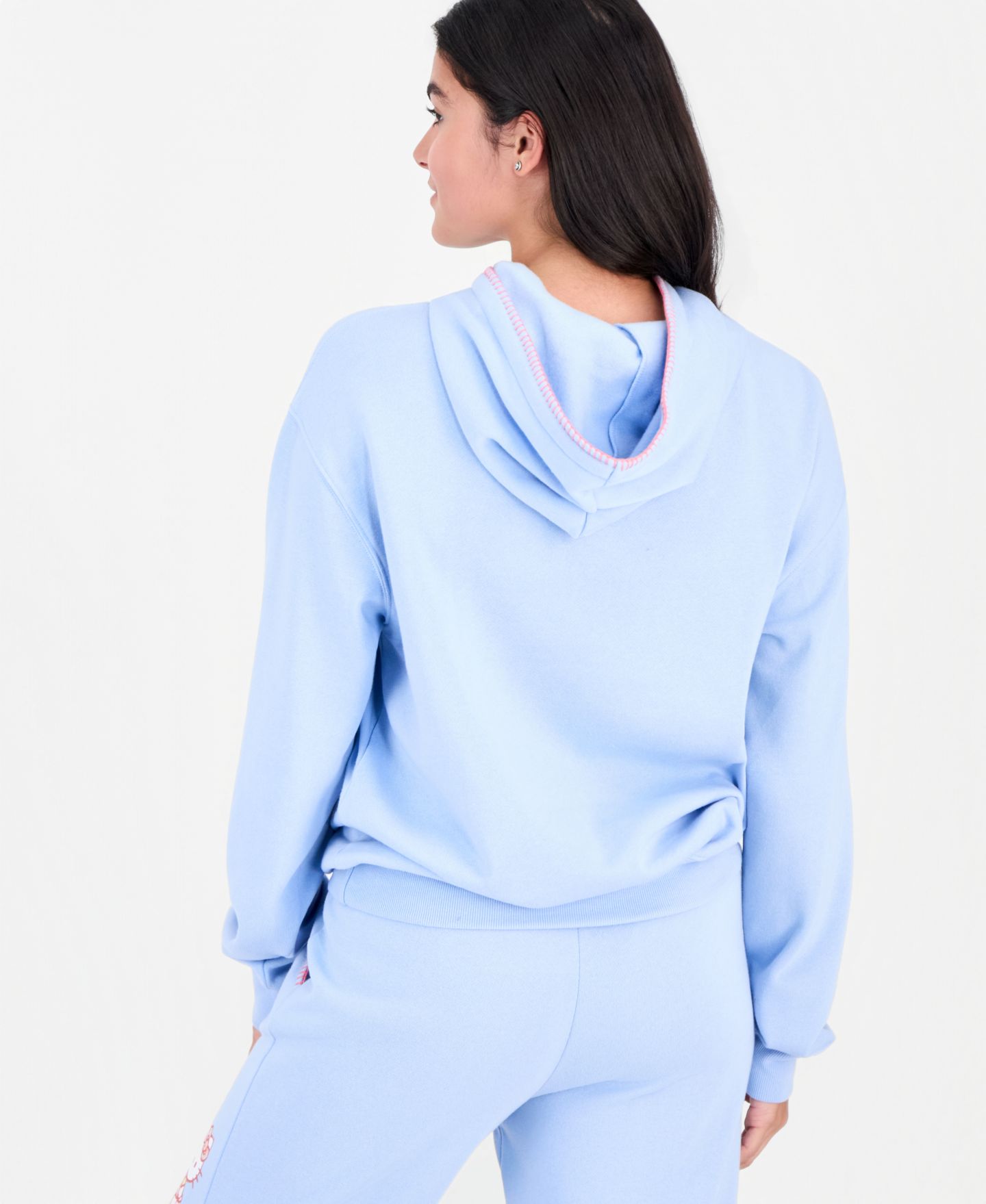 Женское худи Sanrio Juniors' Hello Kitty Fleece, цвет: Синий — фото 4