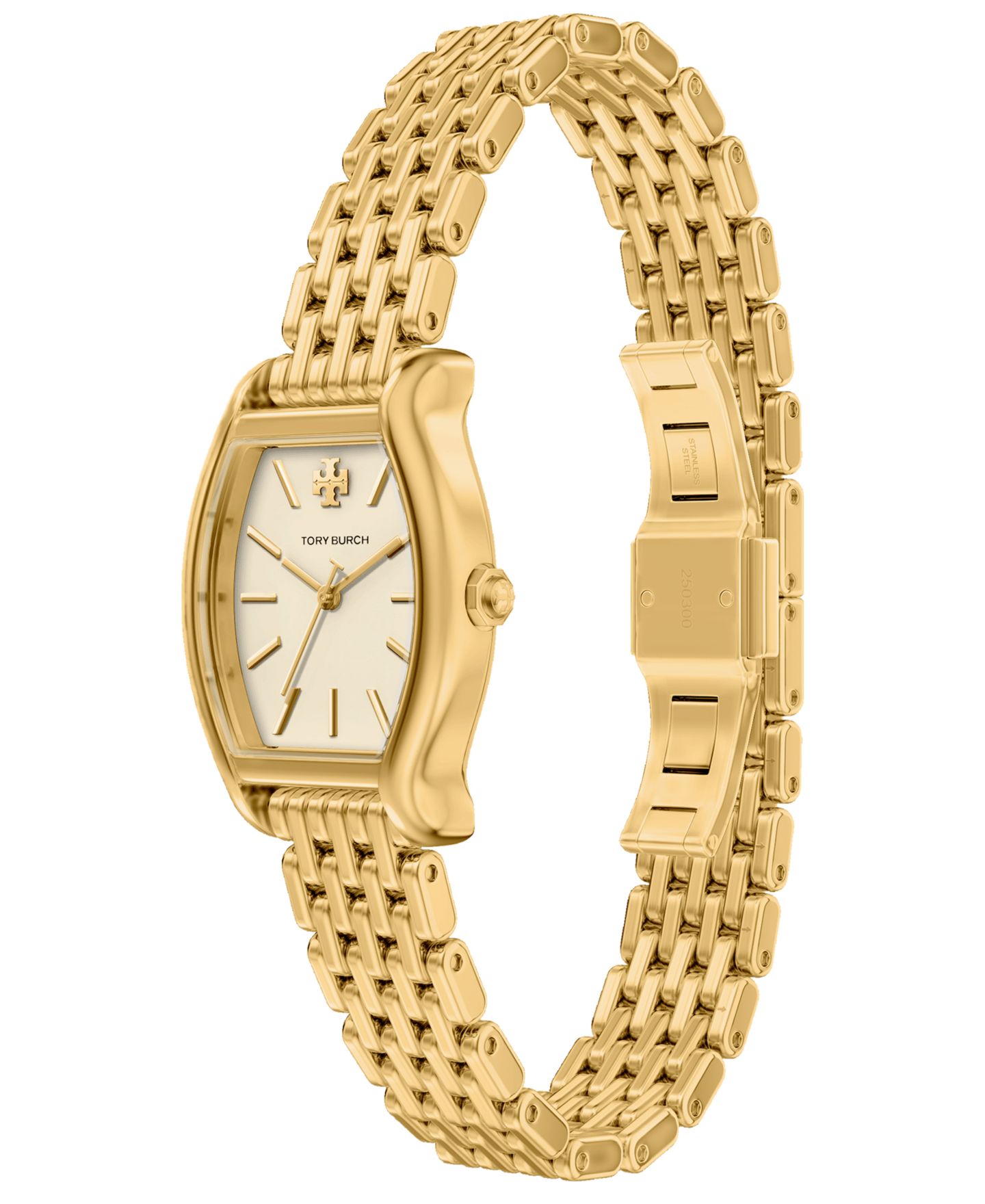Женские часы Tory Burch Small Eleanor Curve Gold-Tone Bracelet Watch 24mm — фото 4