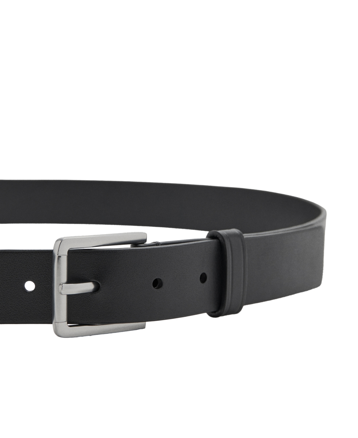 Mango Men's Buckle Leather Belt