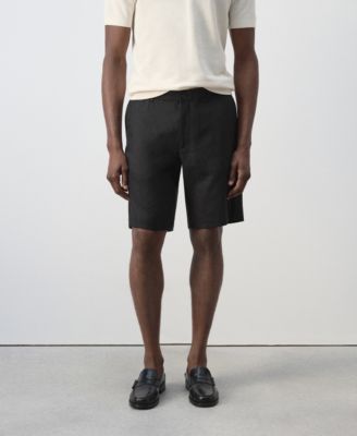 Men's Slim-Fit Linen 9.84" Bermuda Shorts