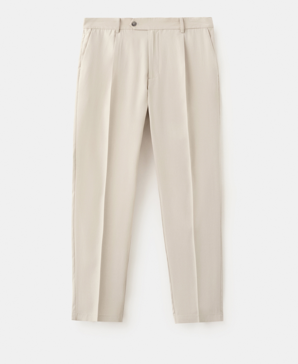 Mango Men's Regular-fit Pleated Pants In Ivory White