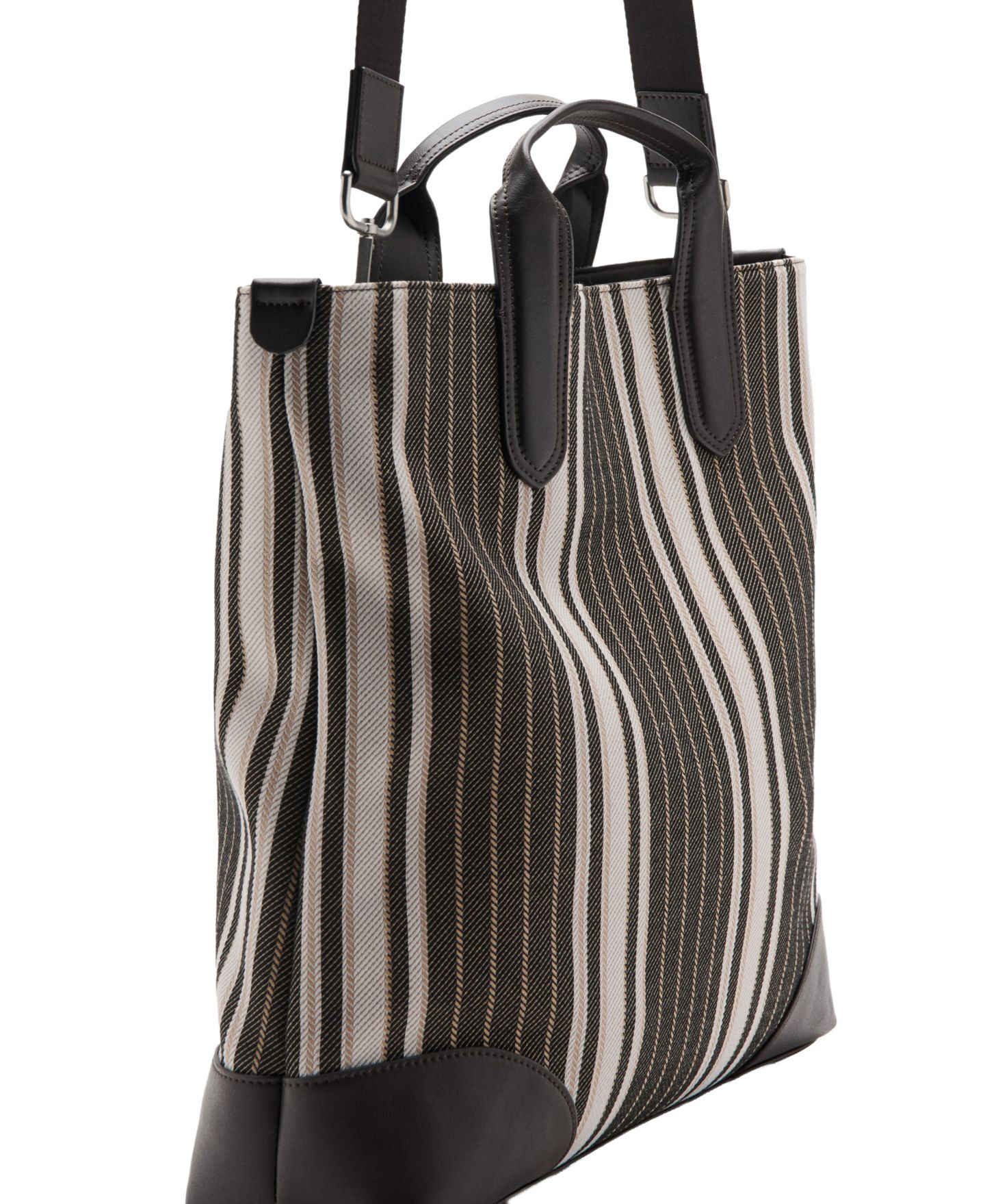Мужская сумка MANGO Striped, цвет: Коричневый — фото 2