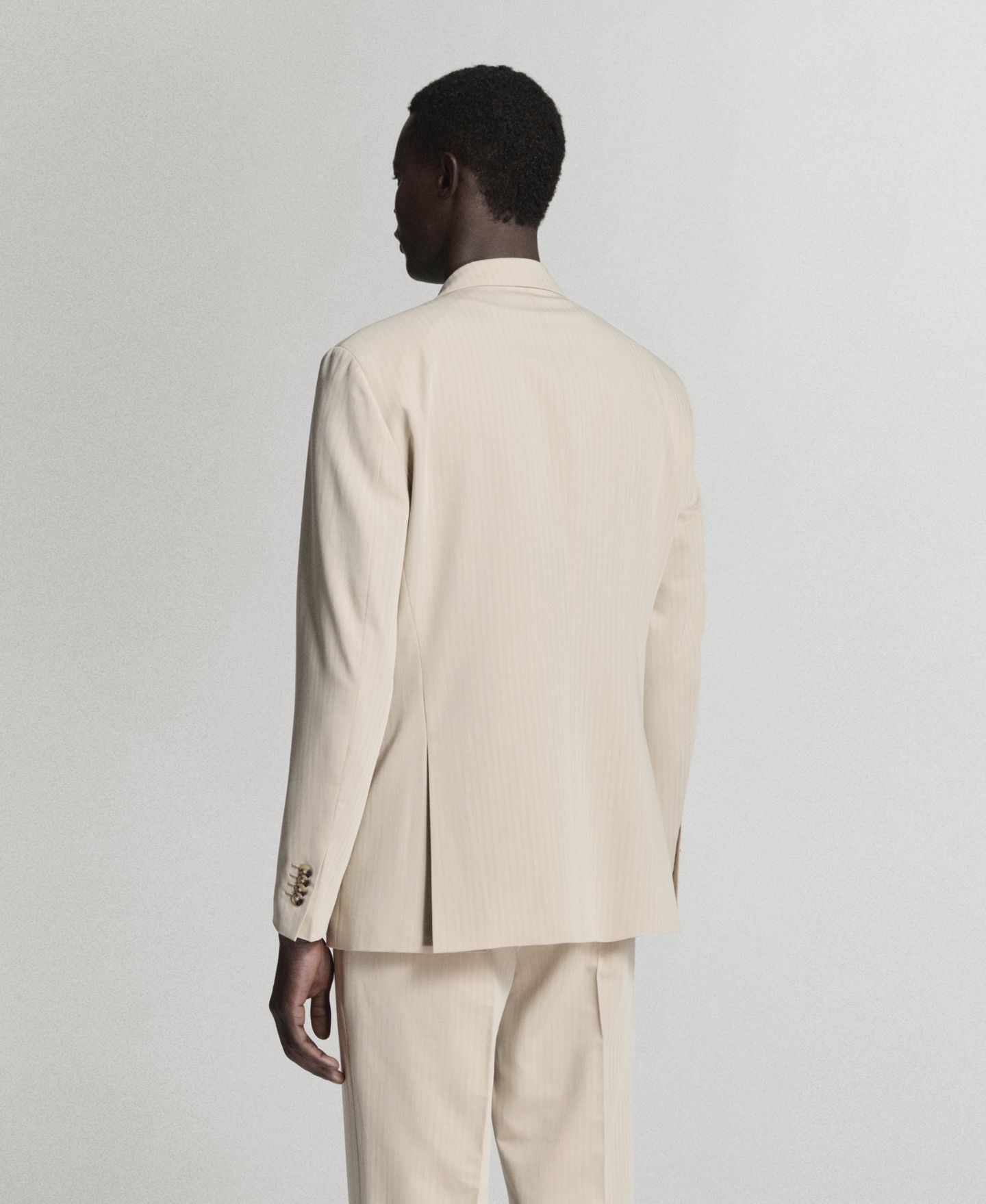 Мужской пиджак MANGO Milan Slim-Fit Suit Blazer, цвет: Бежевый — фото 2