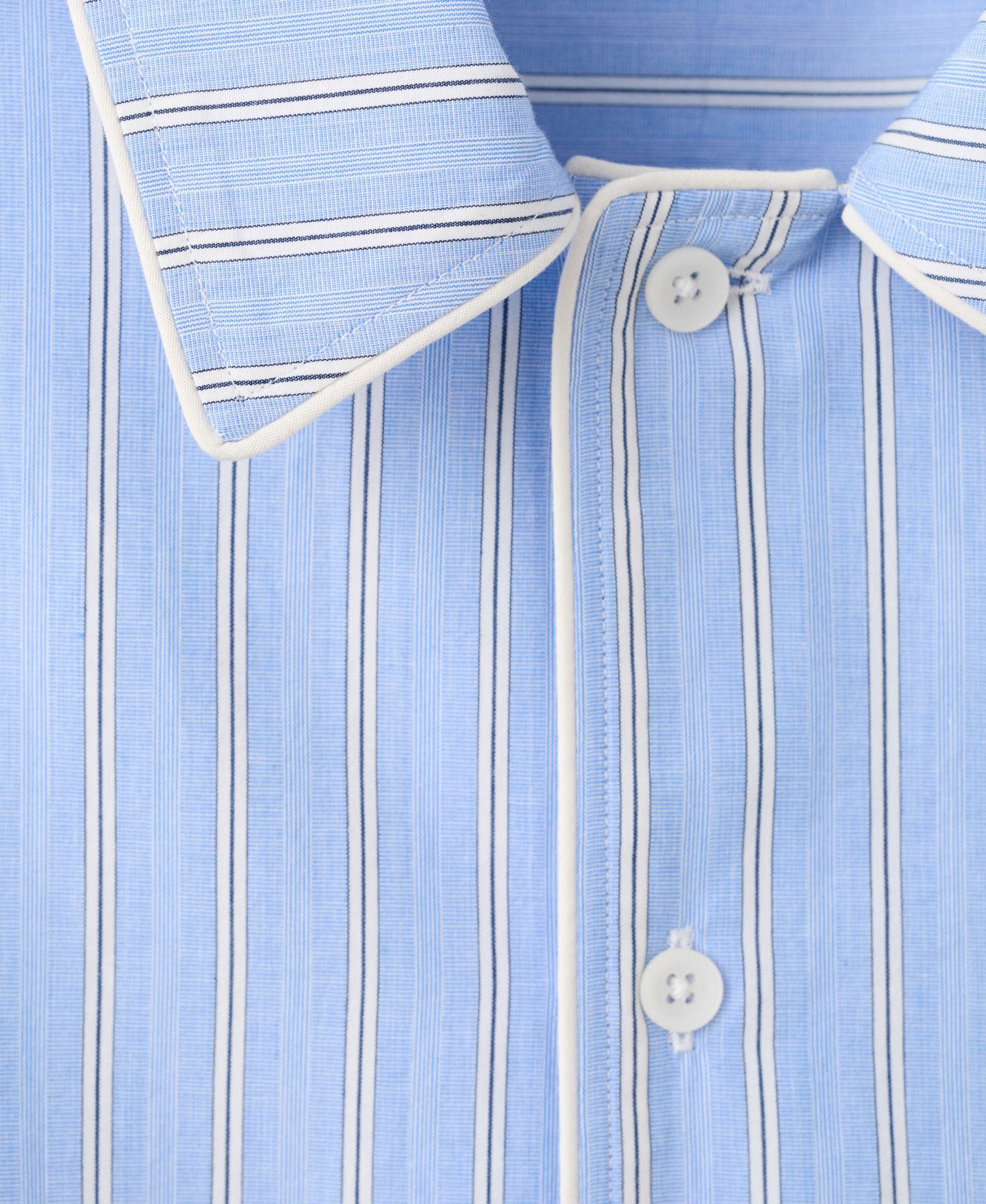 Мужская рубашка Mango Cotton Striped, цвет: Небесно-голубой — фото 5