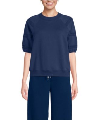 Women's Serious Sweats Puff Lace Sleeve Sweatshirt