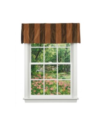 Pascal Stripe Tailored Window Valance Cotton Lined Rod Pocket