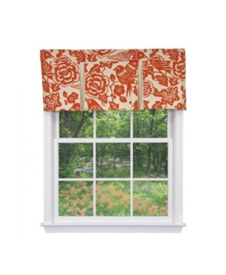 Love Bird Pleated Window Valance 100% Cotton Rod Pocket