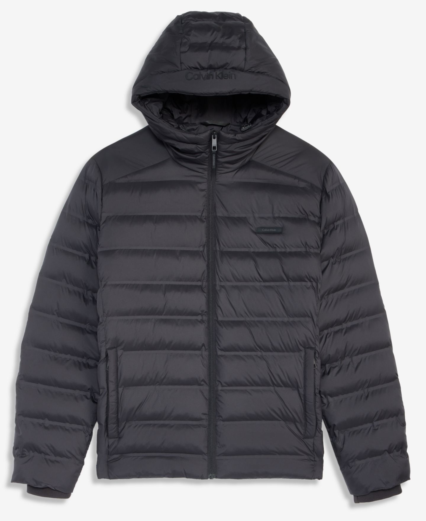 Мужская куртка Calvin Klein Hooded Packable, цвет: Чёрный — фото 6