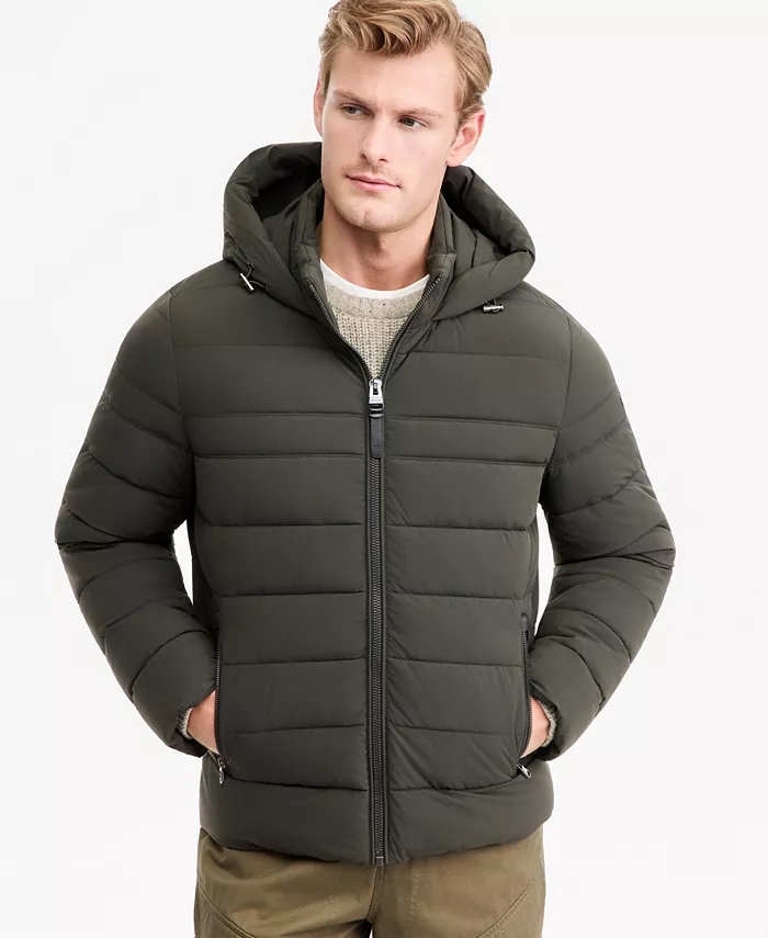 Men's Dressy Hooded Stretch Packable Jacket - thumbnail 2