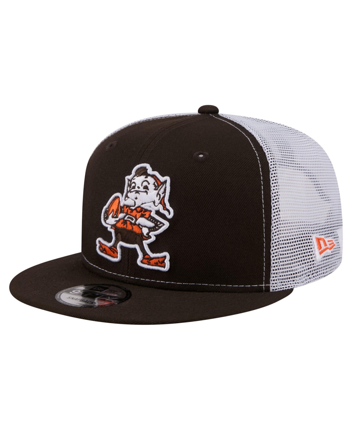 New Era Men's Brown Cleveland Browns Core Team 9FIFTY Trucker Snapback Hat