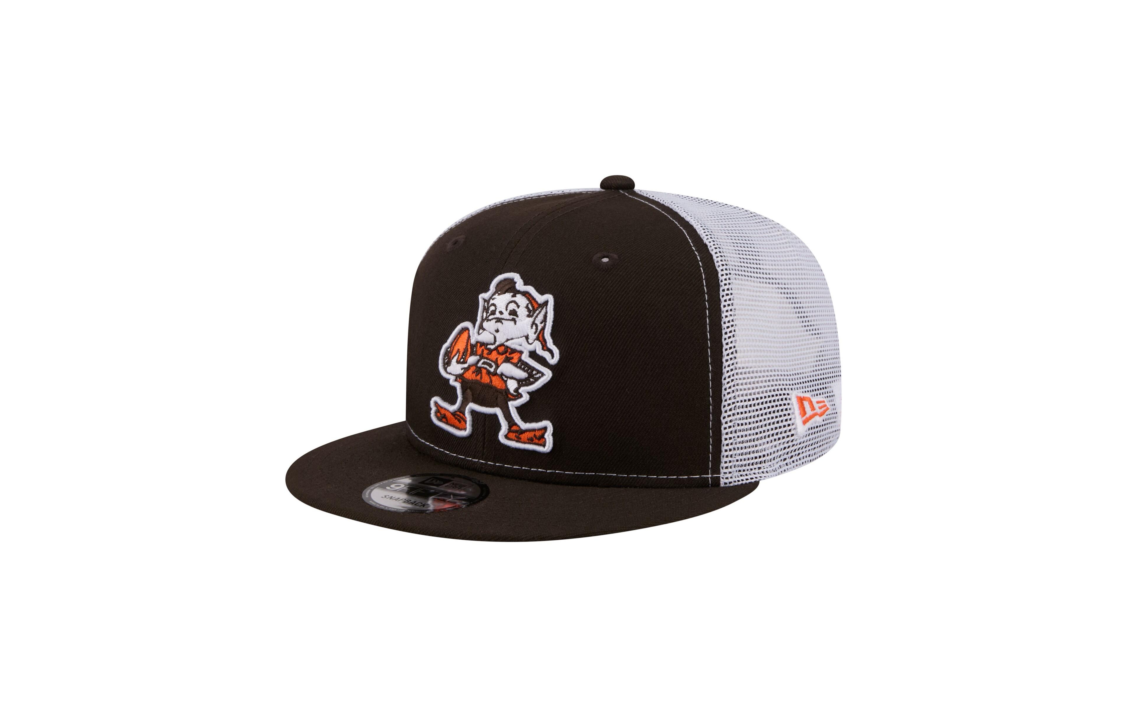 New Era Men's Brown Cleveland Browns Core Team 9FIFTY Trucker Snapback Hat