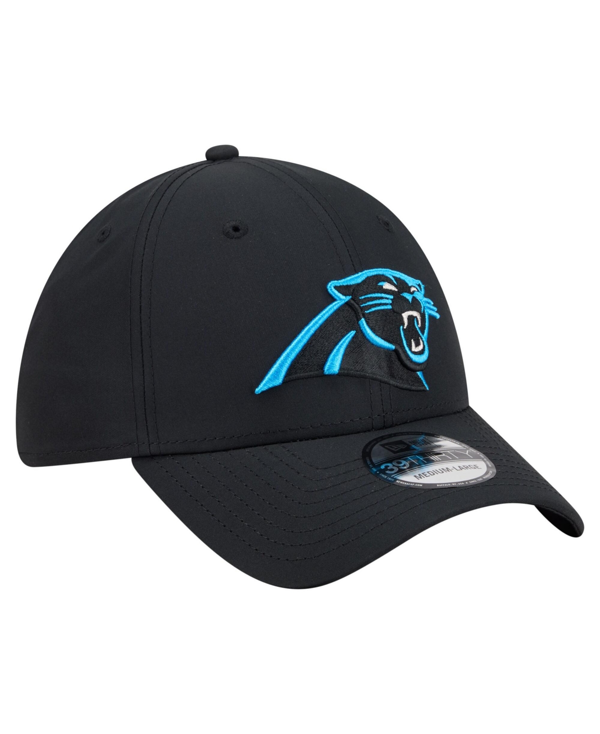 New Era Men's Black Carolina Panthers Core Team 39THIRTY Flex Hat