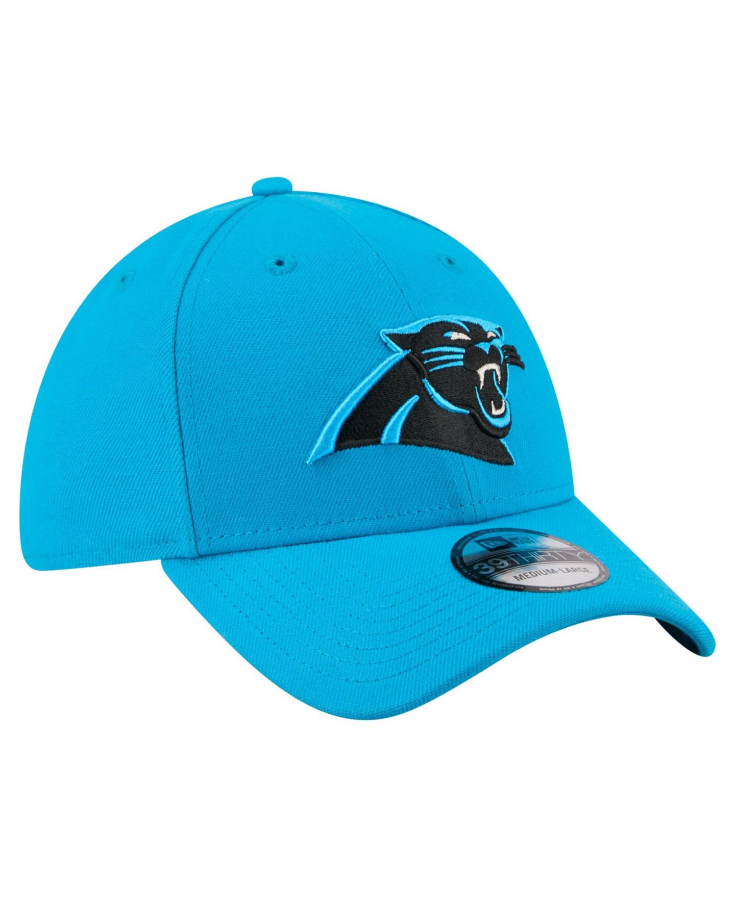 Мужская кепка New Era Blue Carolina Panthers Core Team 39THIRTY Flex Hat — фото 3