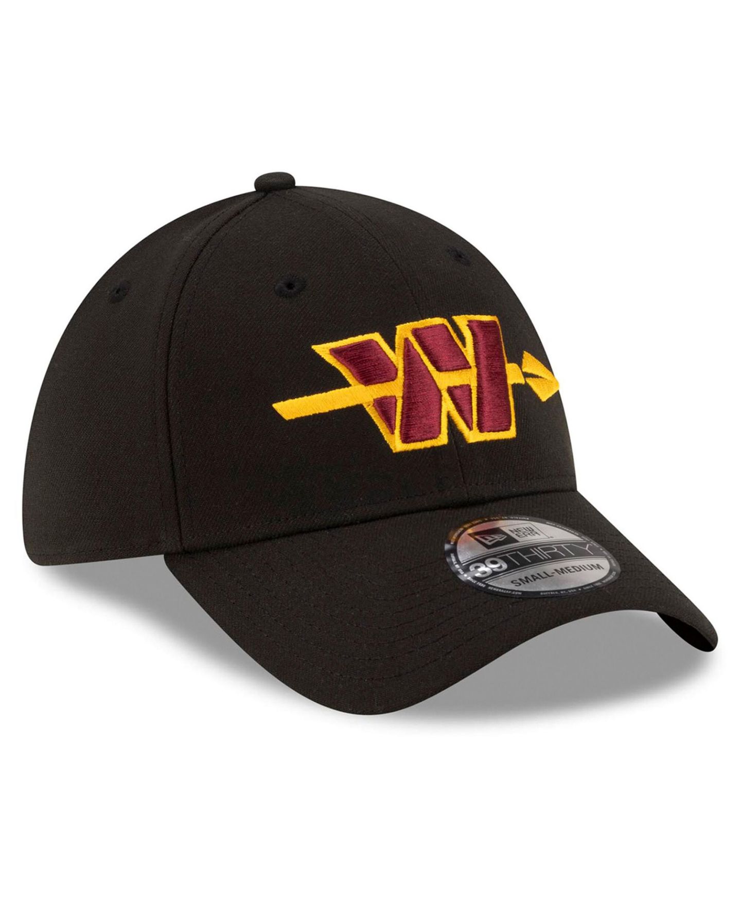 Мужская кепка New Era Black Washington Commanders Alternate 39THIRTY Flex Hat — фото 4