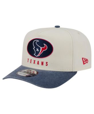 Men's Cream/Navy Houston Texans Washed A-Frame 9FIFTY Snapback Hat