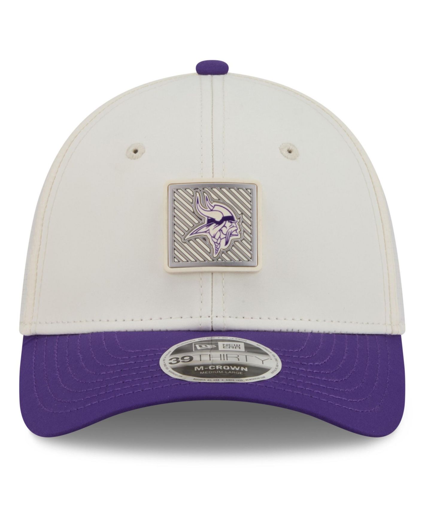 Мужская кепка New Era Cream/Purple Minnesota Vikings 2026 NFL Training Camp 39THIRTY Flex Hat — фото 5