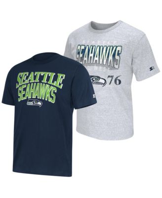 Men's 2-pack College Navy/Gray Seattle Seahawks Logo T-Shirt